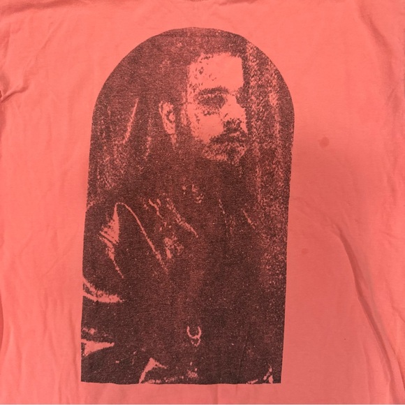 Post Malone Concert  Shirt Mens LARGE LS Hollywoods Bleeding Tour Neon DEADSTOCK - Picture 2 of 7